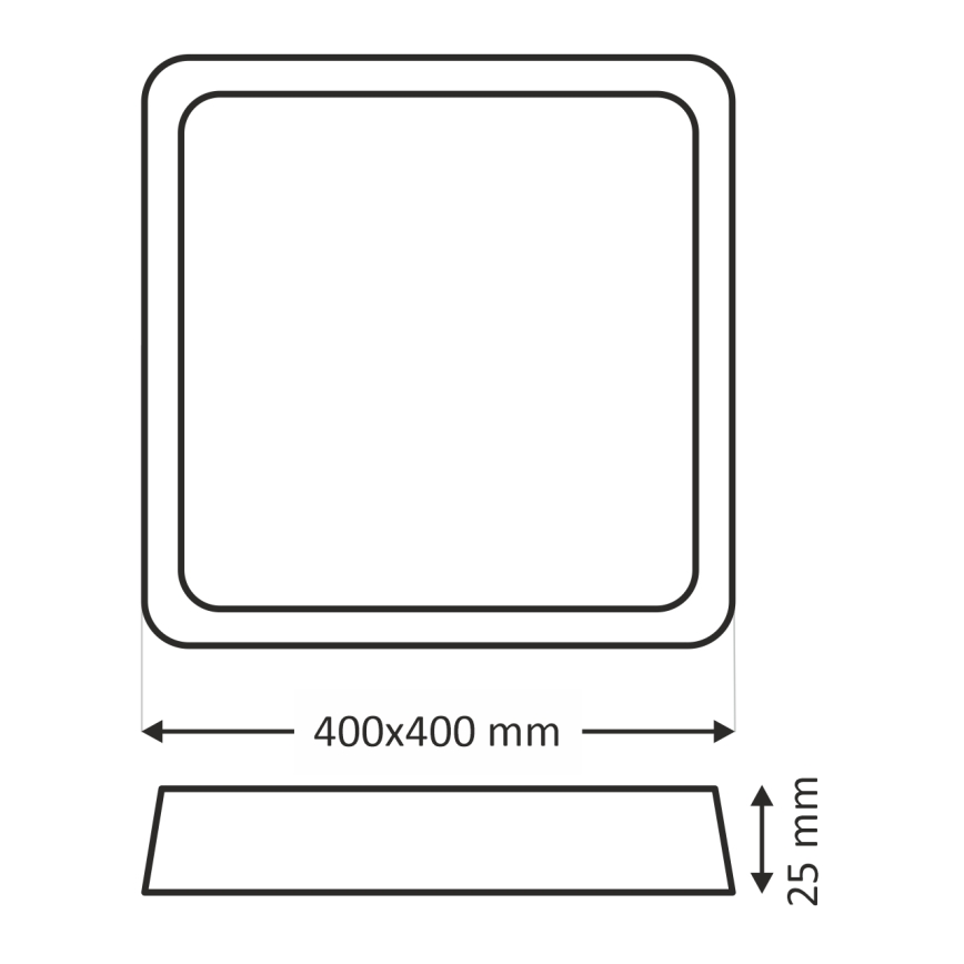 LED stropné svietidlo LED/32W/230V 3000/4000/6500K 40x40 cm biele
