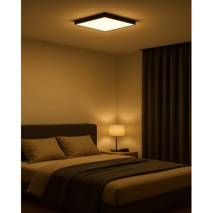 LED stropné svietidlo LED/32W/230V 3000/4000/6500K 40x40 cm čierne