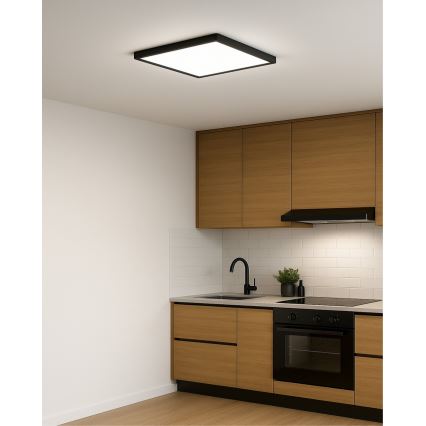 LED stropné svietidlo LED/32W/230V 3000/4000/6500K 40x40 cm čierne