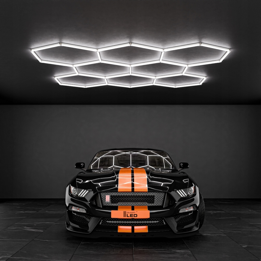 LED stropné svietidlo HEXAGON LED/350W/85-265V 6500K 313x298 cm CRI 90 IP44 biela