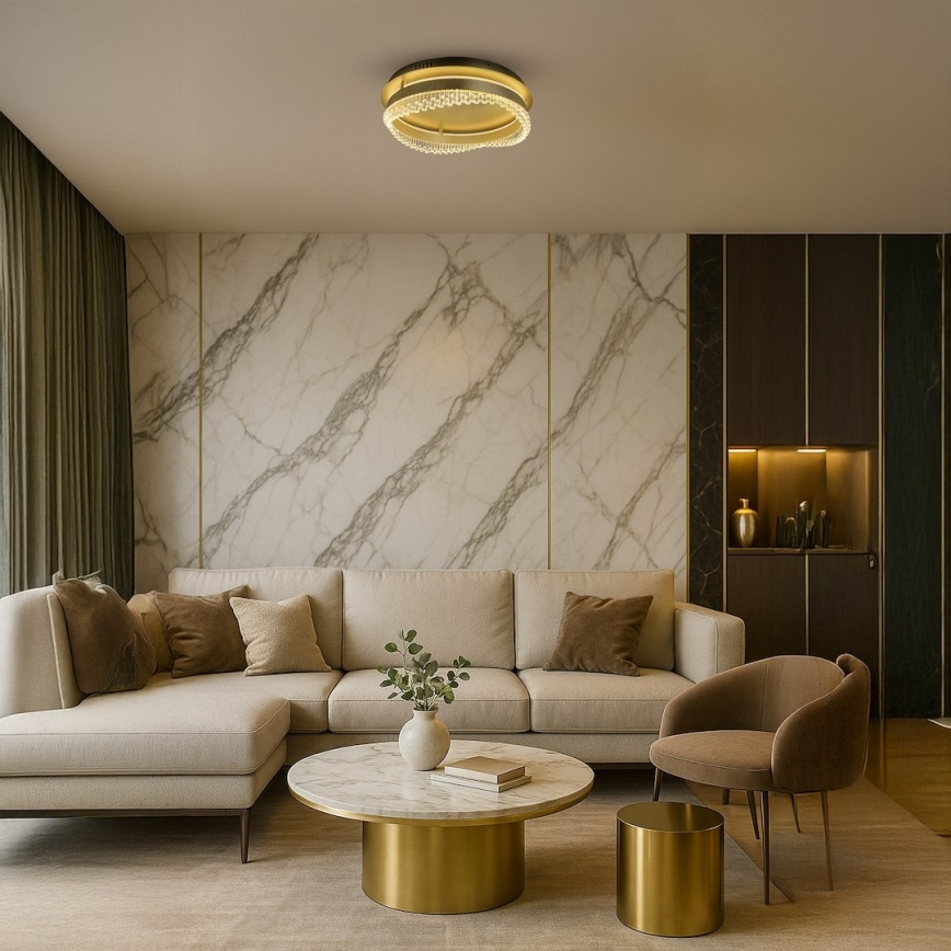 LED Stropné svietidlo LED/36W/230V pr. 43 cm zlaté