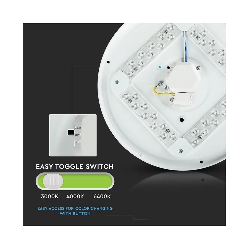 LED Stropné svietidlo LED/36W/230V pr. 50 cm 3000/4000/6400K