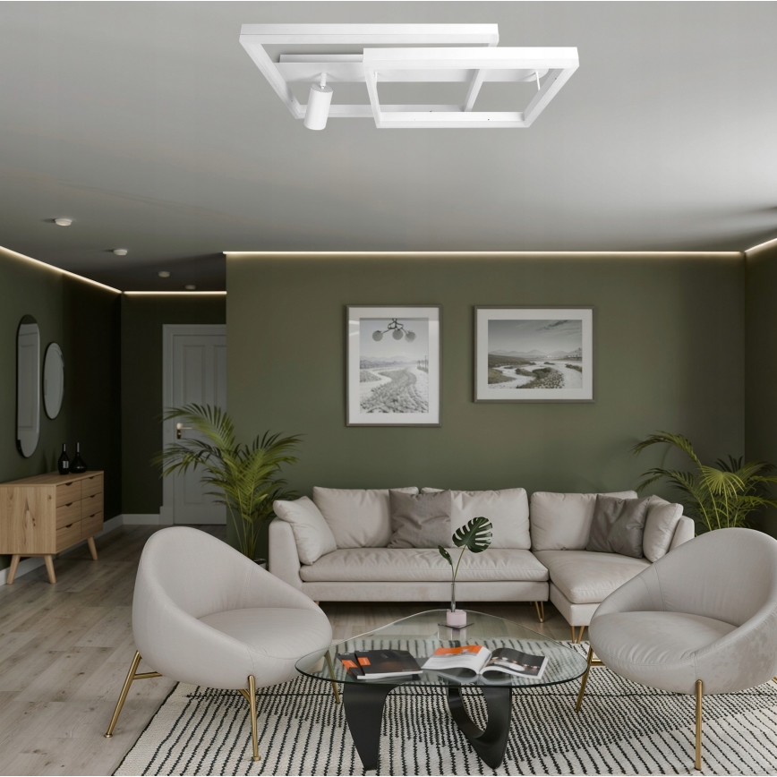 LED Stropné svietidlo LED/38W/230V + 1xGU10/30W biela