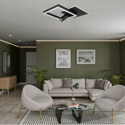 LED stropné svietidlo LED/38W/230V + 1xGU10/30W čierne