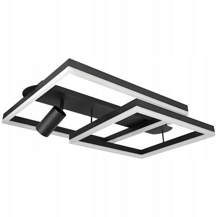 LED stropné svietidlo LED/38W/230V + 1xGU10/30W čierne