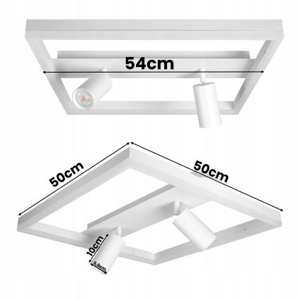 LED stropné svietidlo LED/38W/230V + 2xGU10/30W biela