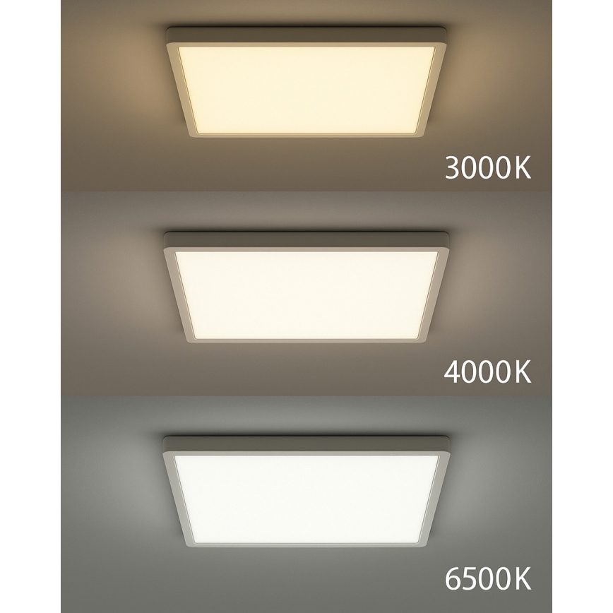 LED stropné svietidlo LED/40W/230V 3000/4000/6500K 50x50 cm biele