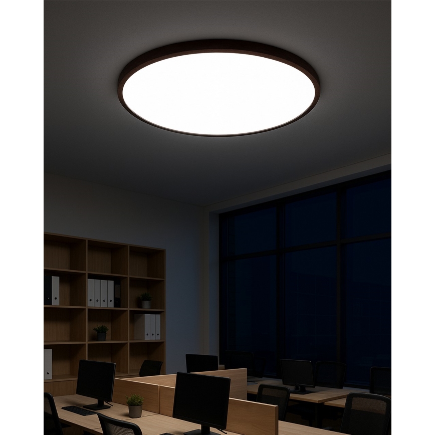 LED stropné svietidlo LED/40W/230V 3000/4000/6500K pr. 50 cm hnedá