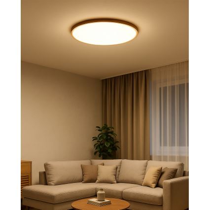 LED stropné svietidlo LED/40W/230V 3000/4000/6500K priemer 50 cm béžové