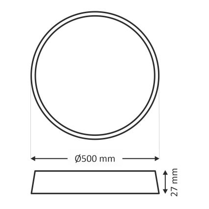 LED stropné svietidlo LED/40W/230V 3000/4000/6500K priemer 50 cm béžové