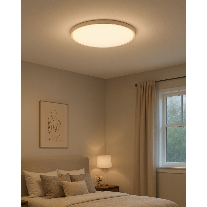 LED stropné svietidlo LED/40W/230V 3000/4000/6500K, priemer 50 cm, biele