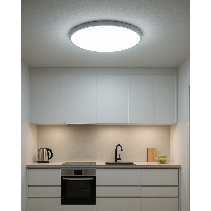 LED stropné svietidlo LED/40W/230V 3000/4000/6500K, priemer 50 cm, biele