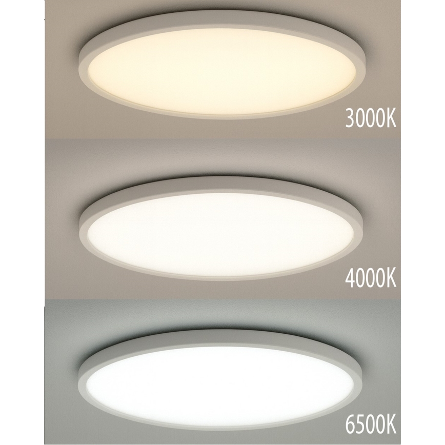 LED stropné svietidlo LED/40W/230V 3000/4000/6500K, priemer 50 cm, biele