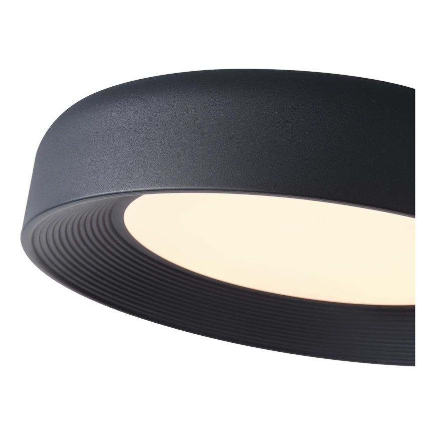 LED Stropné svietidlo LED/40W/230V 3000K čierna pr. 50 cm