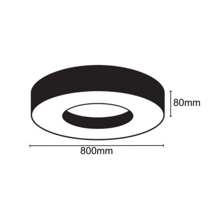 LED Stropné svietidlo LED/40W/230V 4000K pr. 80 cm
