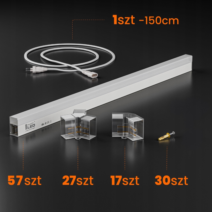 LED stropné svietidlo HEXAGON LED/456W/85-265V 4000K 522x298 cm CRI 90 IP54 biela