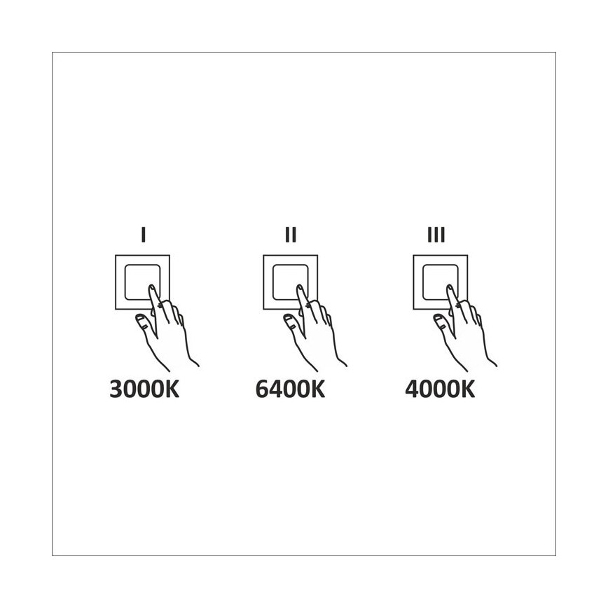 LED Stropné svietidlo LED/45W/230V 3000K/4000K/6400K pr. 48 cm biela