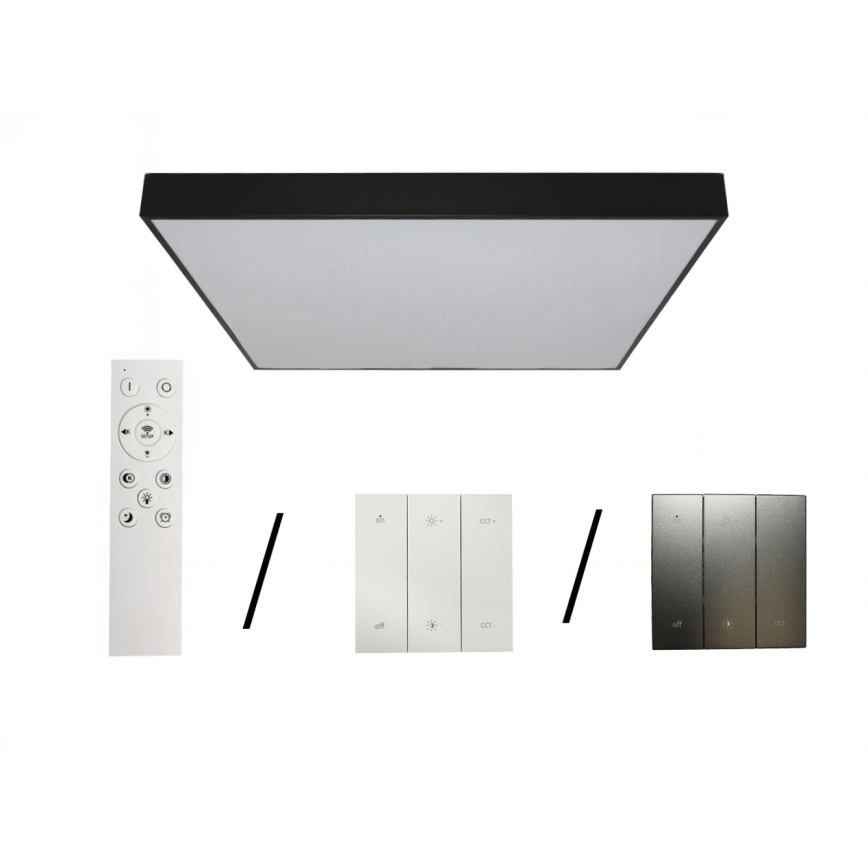 LED stropné svietidlo LED/480W/230V 3000/4000/6500K 120x120 cm čierne