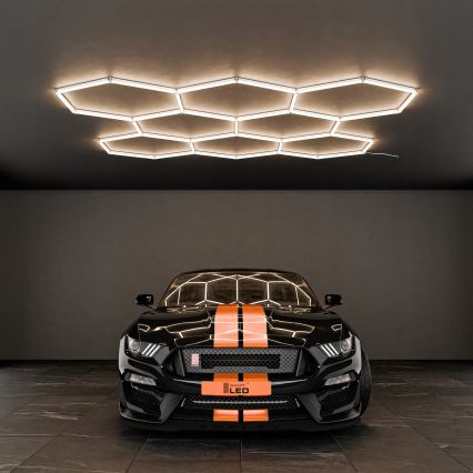 LED stropné svietidlo HEXAGON LED/570W/85-265V 6500K 522x298 cm CRI 90 IP54 biela