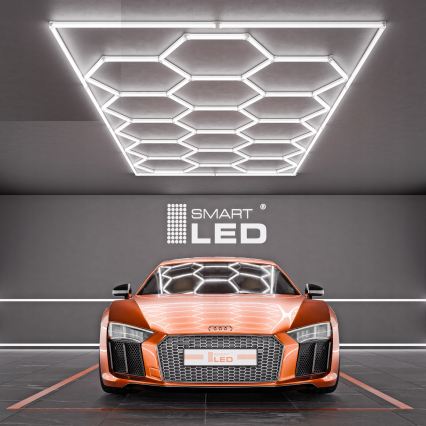 LED stropné svietidlo HEXAGON LED/696W/85-265V 6500K 484x243 cm CRI 90 IP44 biela
