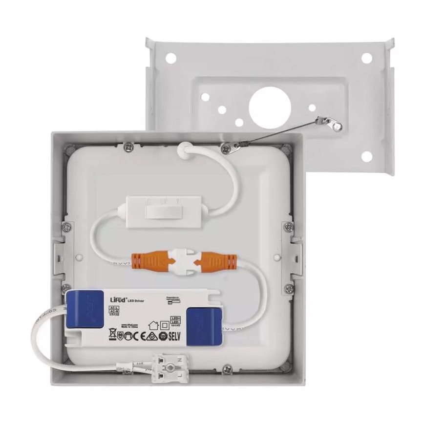LED Stropné svietidlo NEXXO LED/7,6W/230V 3000/3500/4000K 12x12 cm biela