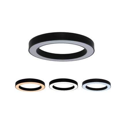 LED stropné svietidlo LED/80W/230V 3000/4000/6500K pr. 80 cm čierne