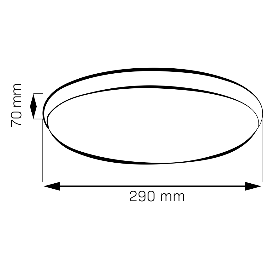 LED Stropné svietidlo LIBRA LED/15W/230V 4000K pr. 29 cm lesklý chróm