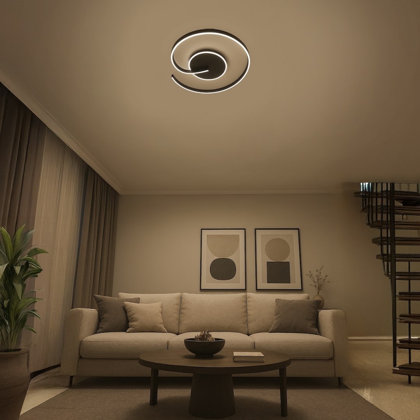 LED stropné svietidlo LORENZO LED/22W/230V pr. 50 cm čierne