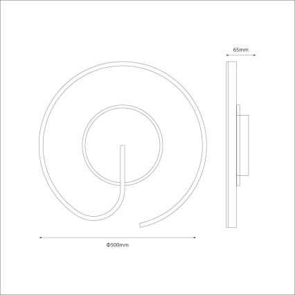 LED stropné svietidlo LORENZO LED/22W/230V pr. 50 cm čierne