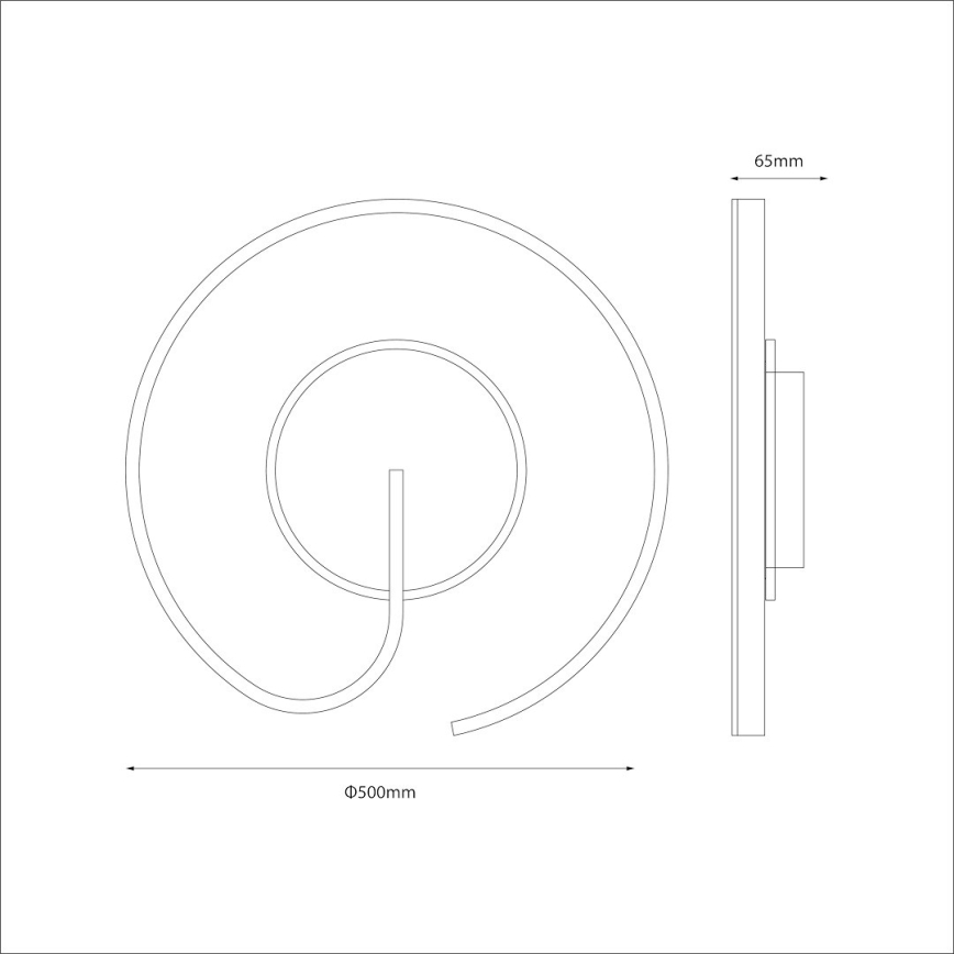 LED stropné svietidlo LORENZO LED/22W/230V pr. 50 cm čierne