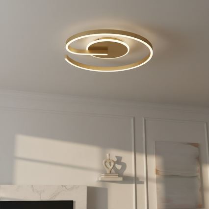 LED stropné svietidlo LORENZO LED/22W/230V pr. 50 cm zlaté