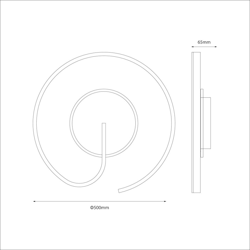 LED stropné svietidlo LORENZO LED/22W/230V pr. 50 cm zlaté