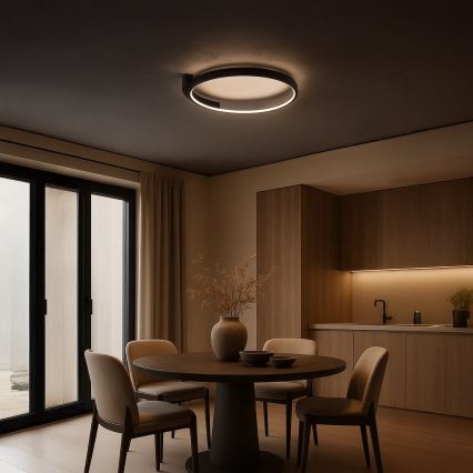 LED stropné svietidlo LUNA LED/18W/230V pr. 42,5 cm čierne