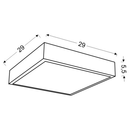 LED Stropné svietidlo LUX LED/16W/230V biela