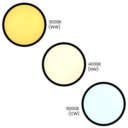 LED Stropné svietidlo MAQ LED/18W/230V 3000/4000/6500K IP40 čierna