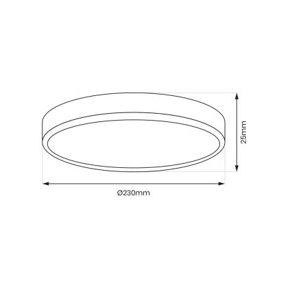 LED Stropné svietidlo MAQ LED/18W/230V 3000/4000/6500K IP40 čierna