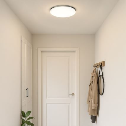 LED stropné svietidlo MAYA LED/36W/230V pr. 50 cm lesklý chróm