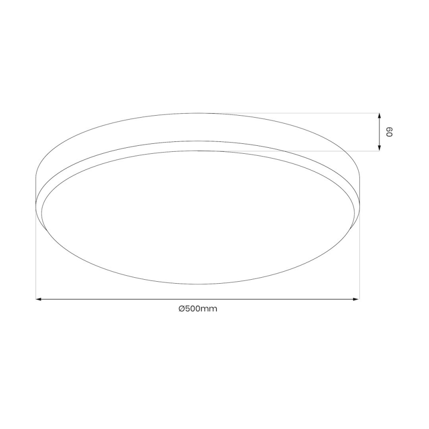 LED stropné svietidlo MAYA LED/36W/230V, priemer 50 cm, čierne