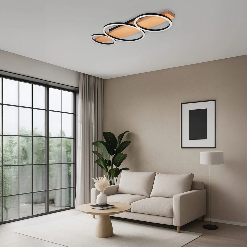 LED Stropné svietidlo MELISA LED/28W/230V 26,5x70 cm borovica
