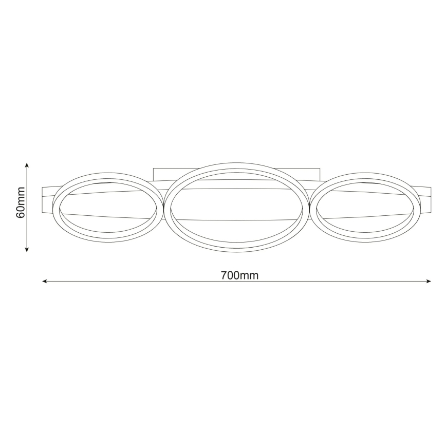 LED Stropné svietidlo MELISA LED/28W/230V 26,5x70 cm borovica