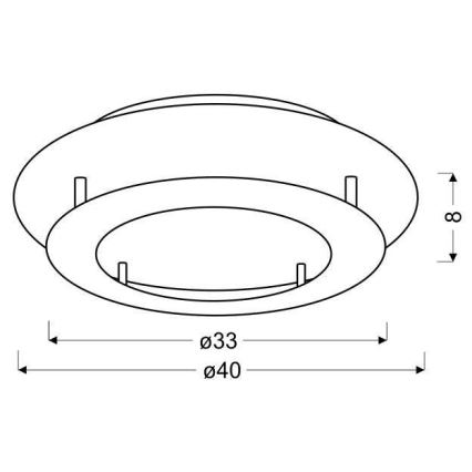 LED Stropné svietidlo MERLE LED/18W/230V