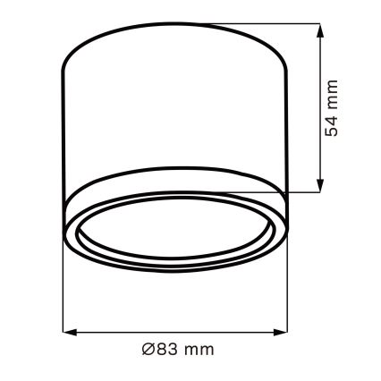 LED Stropné svietidlo MIRELLA 1xGX53/6W/230V čierna