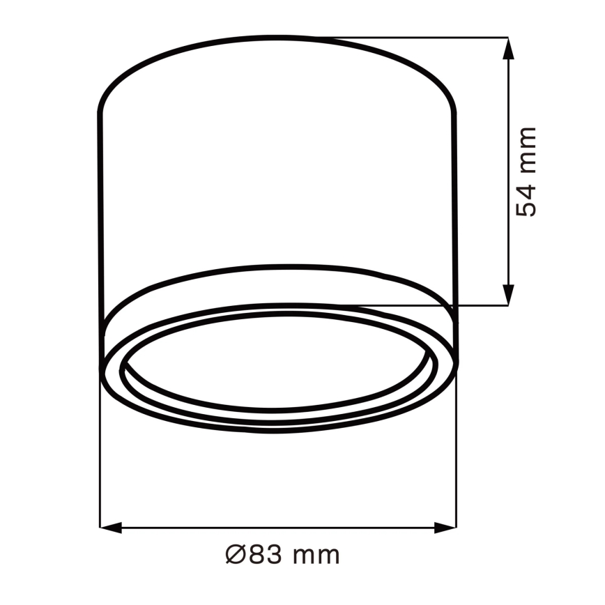 LED Stropné svietidlo MIRELLA 1xGX53/6W/230V čierna