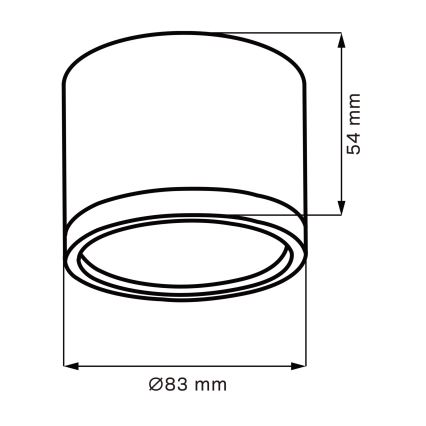LED Stropné svietidlo MIRELLA 1xGX53/6W/230V čierna/zlatá