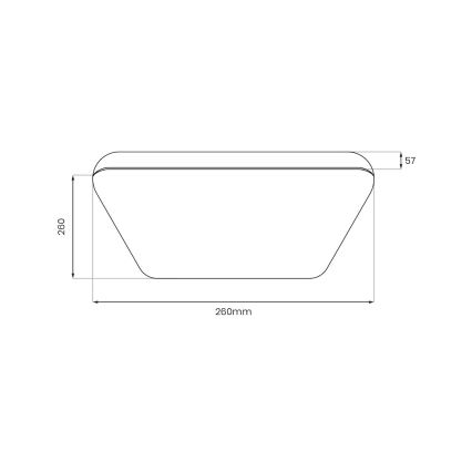 LED stropné svietidlo NEMO LED/11W/230V 26x26 cm lesklý chróm