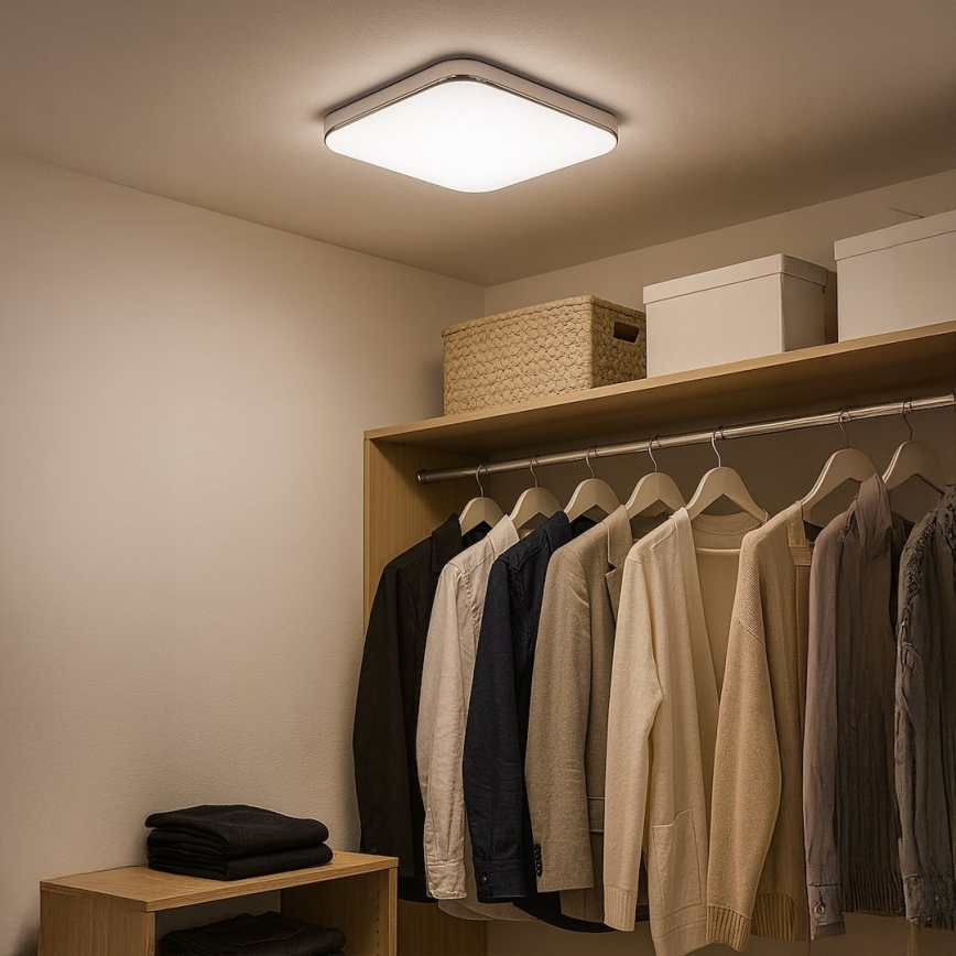 LED stropné svietidlo NEMO LED/36W/230V 50x50 cm lesklý chróm