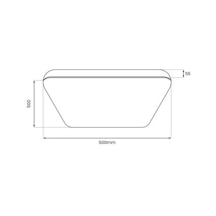 LED stropné svietidlo NEMO LED/36W/230V 50x50 cm lesklý chróm
