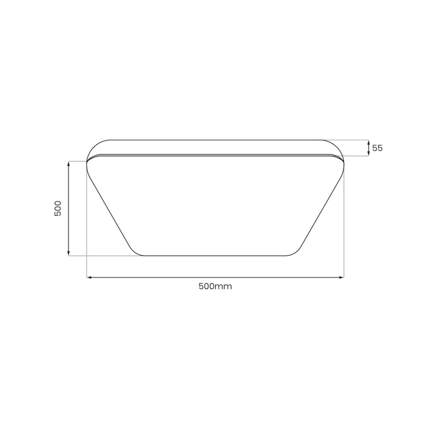 LED stropné svietidlo NEMO LED/36W/230V 50x50 cm lesklý chróm