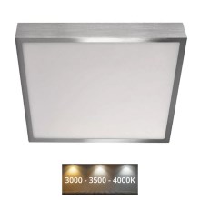 LED Stropné svietidlo NEXXO LED/28,5W/230V 3000/3500/4000K 30x30 cm chóm