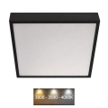 LED Stropné svietidlo NEXXO LED/28,5W/230V 3000/3500/4000K 30x30 cm čierna